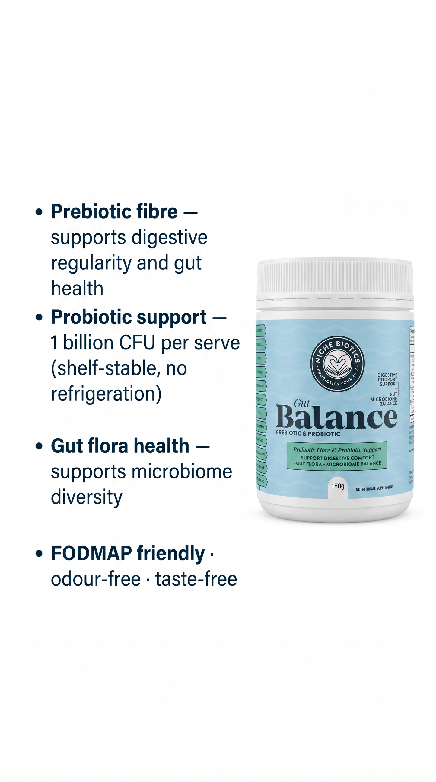 Gut Balance+ — Prebiotic & Probiotic (Synbiotic) Powder