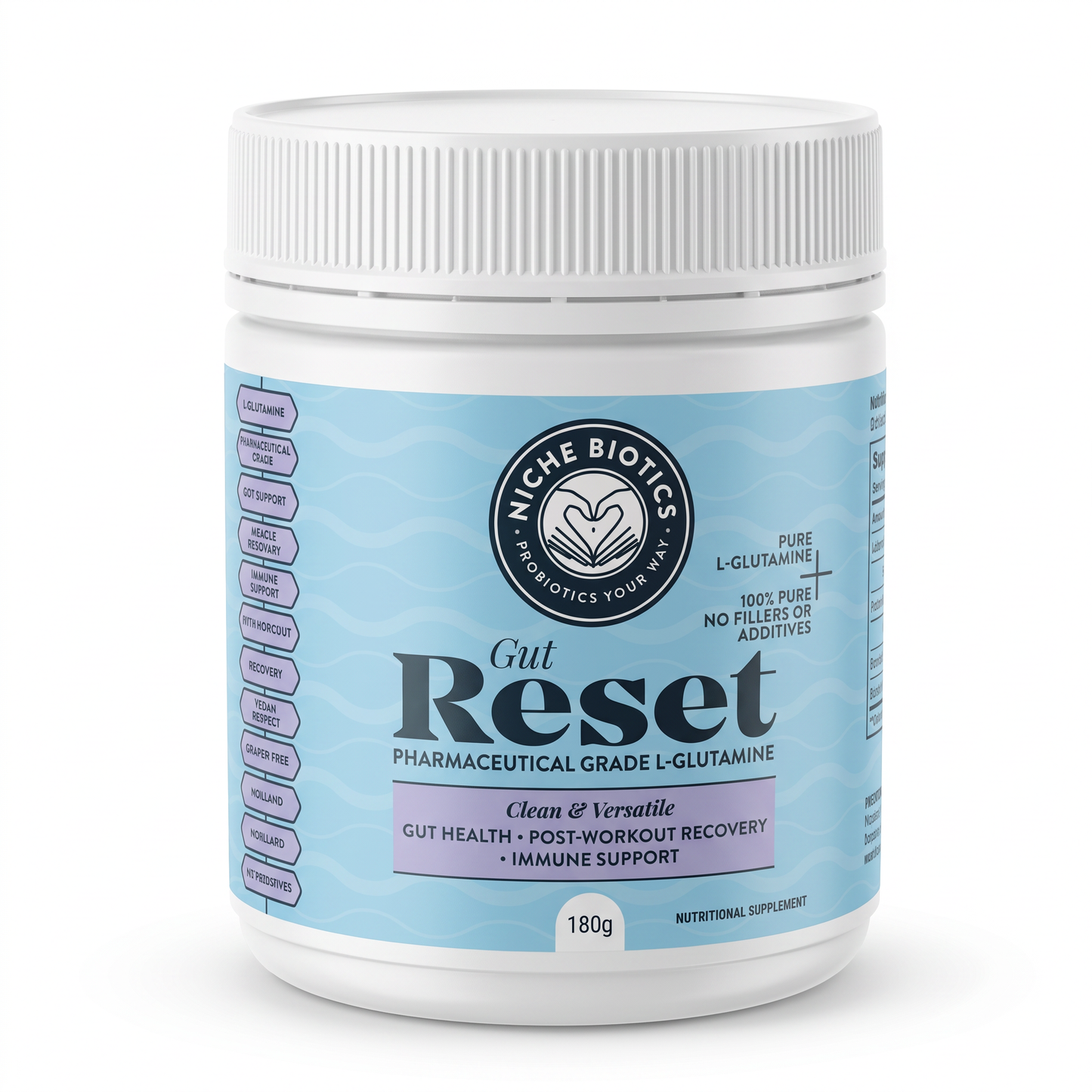 Gut Reset — Pure L-Glutamine Amino Acid Powder